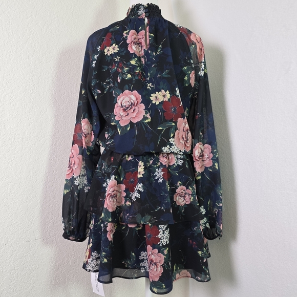 Yumi Kim Falling in Love Floral Mini Dress – Black Pink Navy M - Picture 5 of 16